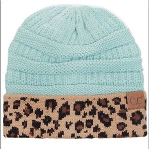 Authentic C.C Exclusives Animal Print Cuff Knit Beanie Hat NWT in Pkg